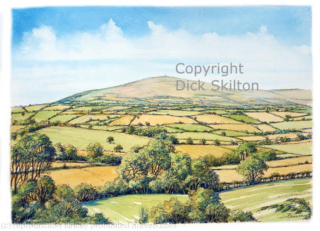 Brown clee from Corve Dale as a signed print on A4 paper unmounted