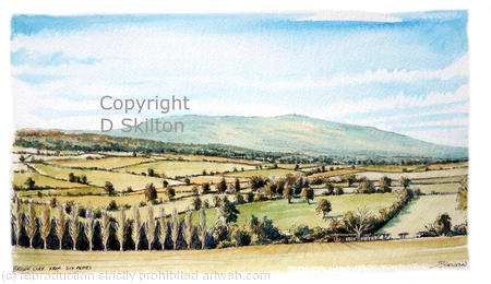 Brown Clee from Six Ashes (2) as a greeting card or bespoke notelet. Prints and postcards available.