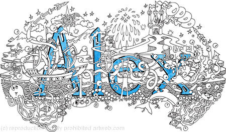 Alex boy's name art design as a greeting card