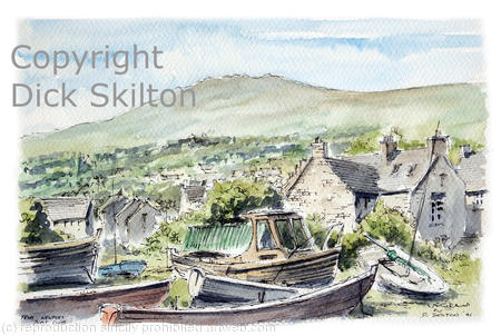 Parrog, Newport boat Club boats. Greeting card