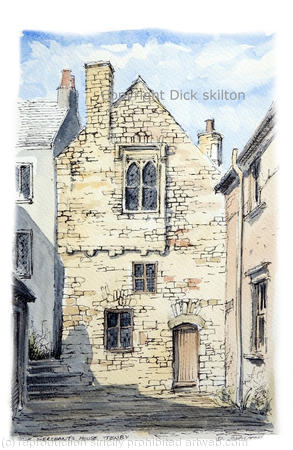 tenby the merchants house greeting card or print