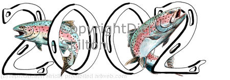 2002 birthday card rainbow trout (any year available)