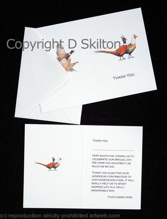 Thank you cards after wedding example, anything can be changed to suit you.