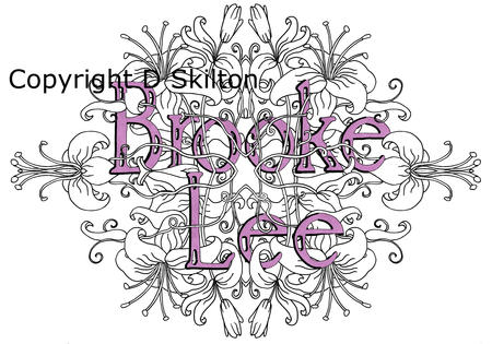 example of first name and family name sold as a scan for you to print as you wish