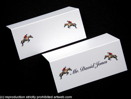 Place name examples horse and rider with and without printed name. If you wish place names wir