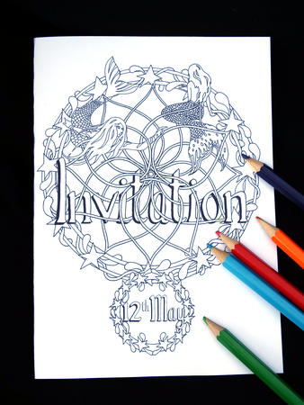 Invitation example with date Mermaids