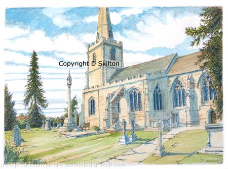 Chaddeseley Corbett church St Cassian's a greeting card or bespoke notelet or invitation. postcards and prints available.