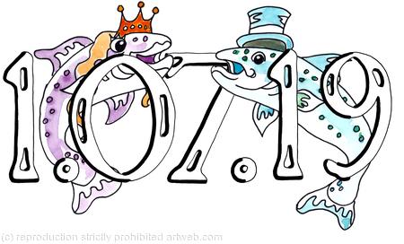 Example of a save the date card with fish bride and groom images, any date can be produced for you. £ 2.50 each with envelopes.