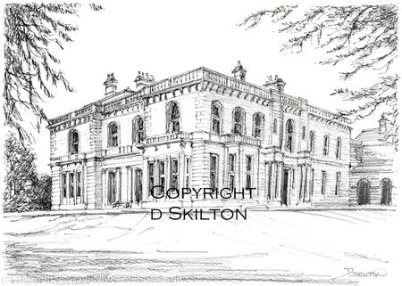 Ellel Grange, Bay Horse  Lancaster as a signed  print on a4 watercolour paper. Unmounted.