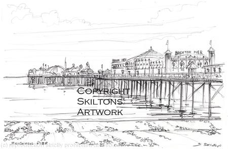 Brighton Pier pencil as a greeting card or bespoke notelet perhaps, or even invitation. prints and postcards available.
