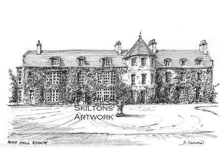 Park Hall Estate ( Nr. Blakedown)wedding venue as a greeting card invitation or thank you card. Prints  available. 