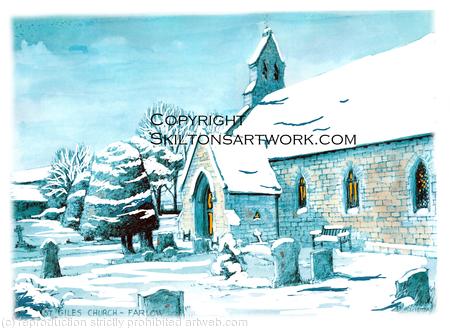 farlow church st Giles as a greeting, Christmas, or invitation card perhaps. Blank inside. prints and postacrds available.
