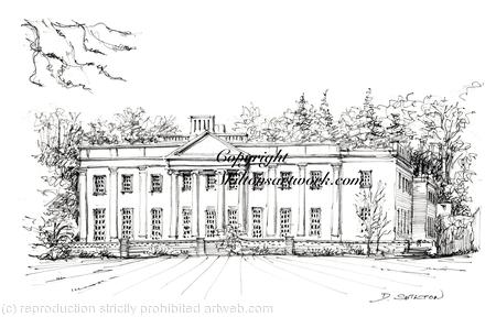 Himley Hall Staffordshire Wedding and event venue signed  print on a4 watercolour paper. Unmounted.