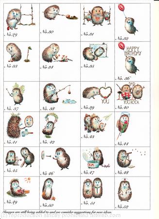 2 Skillipig catalogue. Images for fun hedgehog cards