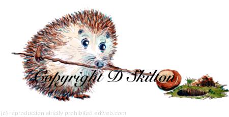 skillipig snooker player. Collection of fun hedgehog pictures as greeting cards . Cards come with recycled brown envelope.