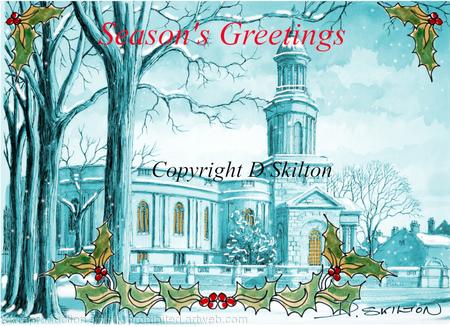 Shrewsbury St Chads Christmas card. 6 by 4 inches with white envelope.