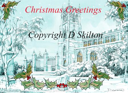 Kidderminster St Mary's  snow scene CHRISTMAS GREETINGS as a 6 by 4 inch Christmas card. This can be personalised with a different greeting.
