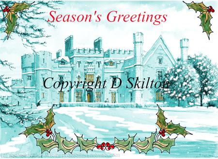 Rowton Castle Nr. Shrewsbury as a Christmas card. 6 by 4 inches with white envelope.