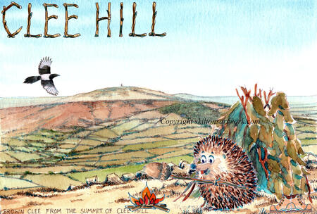 Edmund Hoggary at the summit of Clee Hill in Shropshire . One of our images on facebook  Skillipigs Grand tour.