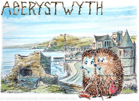 Aberustwyth with the Skillipigs greeting card