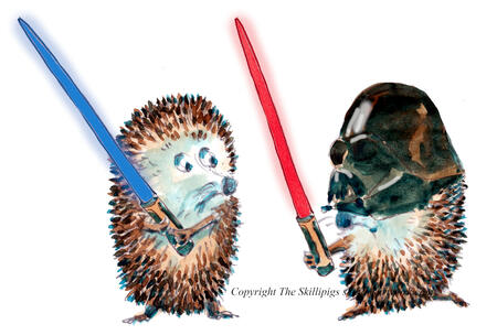 630 Star wars. Skillipig card with no greeting. 6 by 4 inch card with recycled envelope.