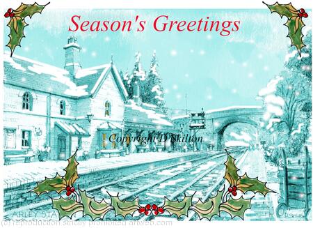 Arley Station SEASON'S GREETINGS 6 by 4 inch greeting card 
