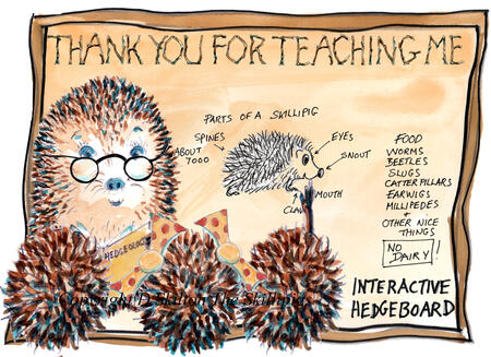 657 THANK YOU FOR TEACHING ME Skillipig greeting card with brown recycled envelope.