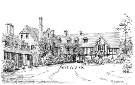 stone manor Kidderminster wedding venue as a greeting card 