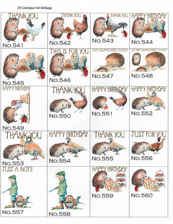 28 skillipigs greeting card catalogue has changed please visit https://www.skiltonsartwork.com/