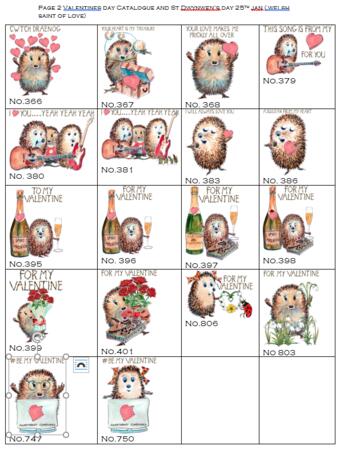 2 Skillipigs valentines card catalogue. choose card number you wish pay by Pay Pal and state which number you want. 