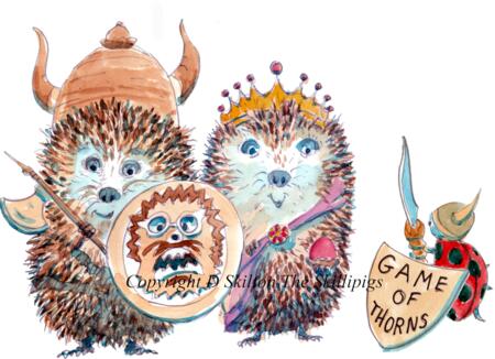 658 game of thorns no text. A 6 by 4 inch  Skillipig greeting card with envelope.