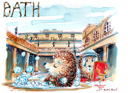 BATH Romans Skillipig Greeting card