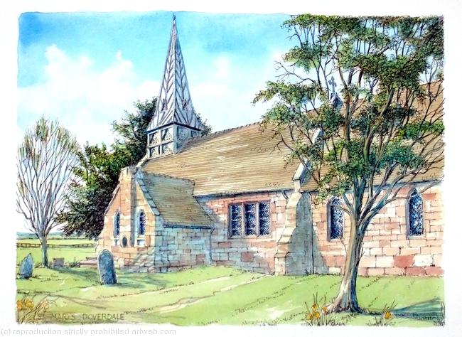 Doverdale St Marys Worcestershire greeting card. prints and postcards or scans for weddings etc available.