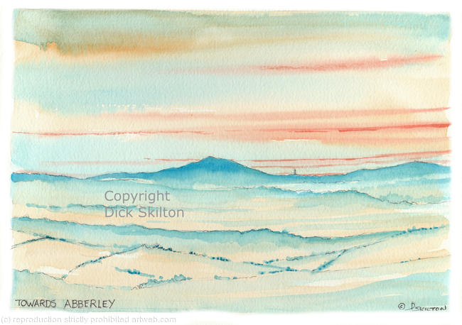 Abberley from clee hill very light as a notelet or greeting card. Postcards and prints available on request.