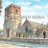 Trysull Church All Saints Staffordshire greeting/ thank you  card