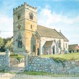 Harley Church St Mary's Harley Bank Shropshire Nr. Cressage greeting card or bespoke notelet or even invitation card. prints and postcards available.