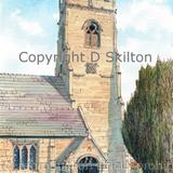 Shawbury Church St Mary's Telford  Unmounted A4 signed print .