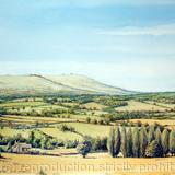 Clee Hill from Six Ashes Nr. Cleobury Mortimer Shropshire as a greeting card. Prints and postcards available.