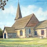 Ditton Priors st John the Baptist Church Shropshire Nr The Brown Clee as a greeting card. Prints and postcards available.