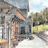 Highley station ( portrait) before the changes, greeting card. Postcards and prints available.