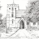 Albrighton Church St. Mary Magdalene Shropshire ( black & White) as a greeting card. Prints and postcards available.