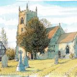Highley Church St Mary's Shropshire, greeting card. prints and postcards available.