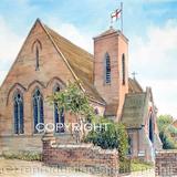 Franche St Barnabas Church kidderminster Worstershire Greeting card or notelet or thank you card etc. Prints and postcards available.