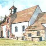 St Bartholomews Church Benthall Nr Broseley Shropshire, greeting card or bespoke notelet. Prints and postcards available.