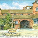 The Mill Hotel entrance Alveley Shropshire as a greeting card or notelet. Prints  available.