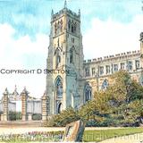 Kidderminster St. Mary's and All Saints Signed a4 print on watercolour paper, unmounted.