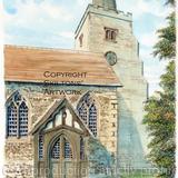 st John The Baptist Danbury  as a greeting card or invitation or thank you card. Prints and postcards available.