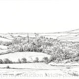 Cleobury Mortimer from Mawley Town Farm as a greeting card. prints and postcards available. 