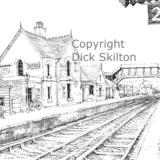 Bewdley Station S.V.R. Worcestershire black & White greeting card