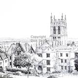 Great Malvern, the Abbey hotel and Abbey ( long). Postcards and prints available.